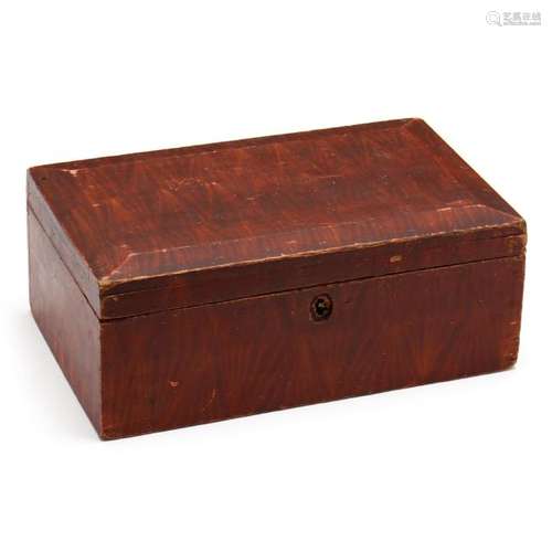 American Painted Pine Lidded Box