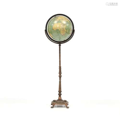 Vintage C.S. Hamond & Co., Terrestrial Globe on Stand