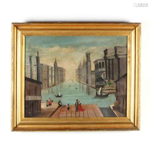 An Antique Folky Venetian Scene