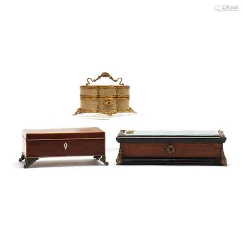 Three Small Dresser Boxes