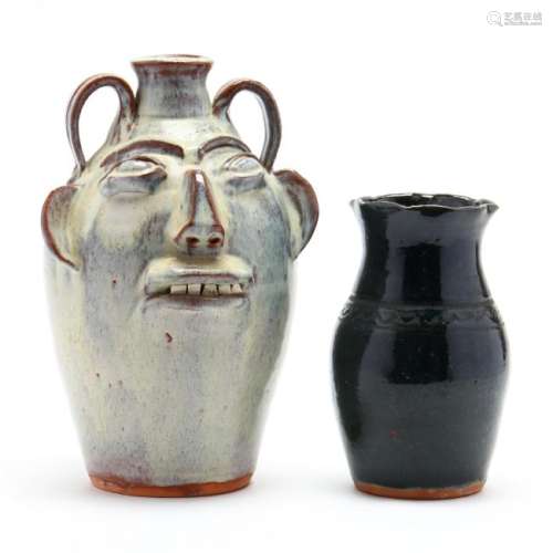 Two Pottery Works by Walter Fleming
