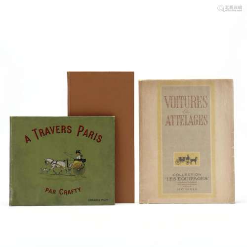 Three Antique French Books on Carriages and