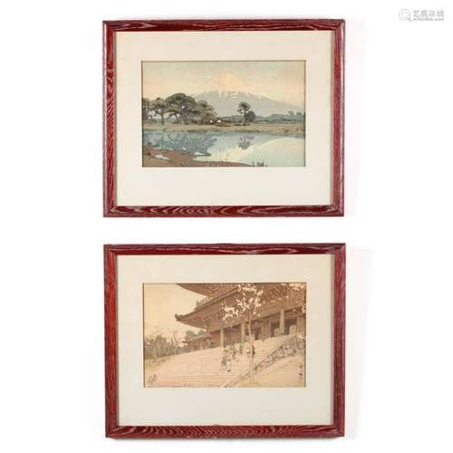 Two Japanese Woodblock Prints by Hiroshi Yoshida