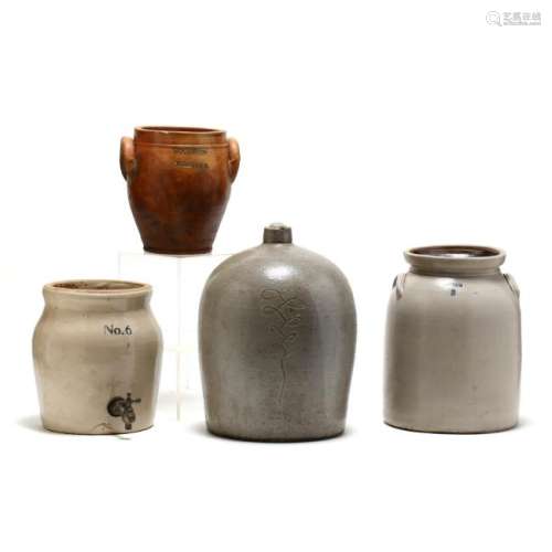 Four Vintage Stoneware Pieces
