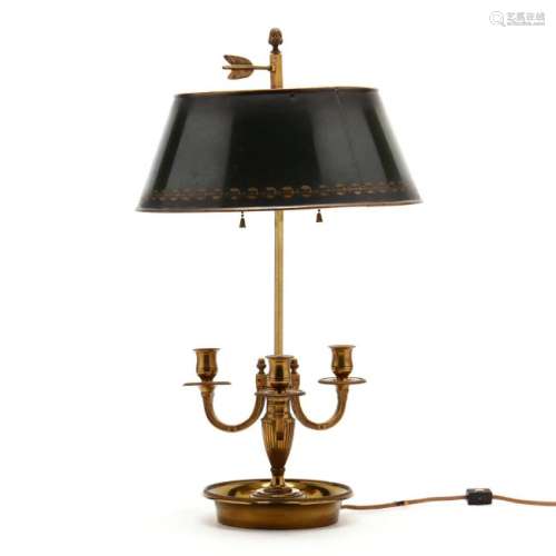 Vintage Bouillotte Tole Table Lamp