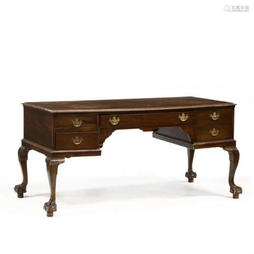Chippendale Style Walnut Executive Desk