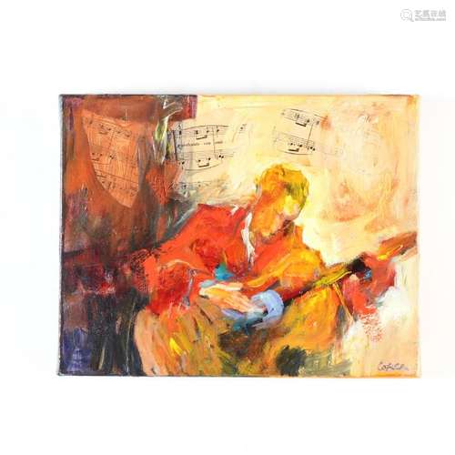 Gloria Coker (VA),  Girl in Red and Guitar