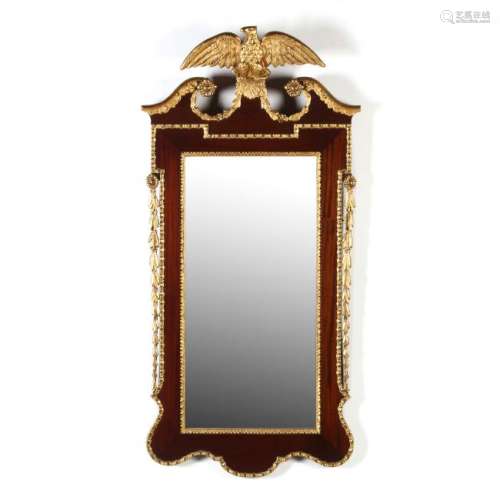 Federal Style Carved and Gilt Mahogany Looking Glass