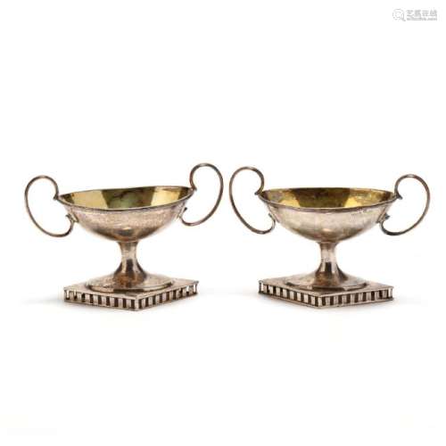 A Pair of Neoclassical Swedish Silver Master Salts