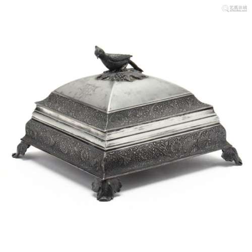 An Antique Silverplate Jewelry Box