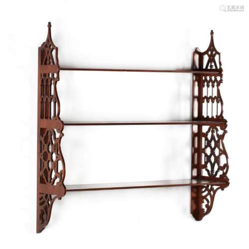 Otto Zenke Collection, Chippendale Style Mahogany Wall