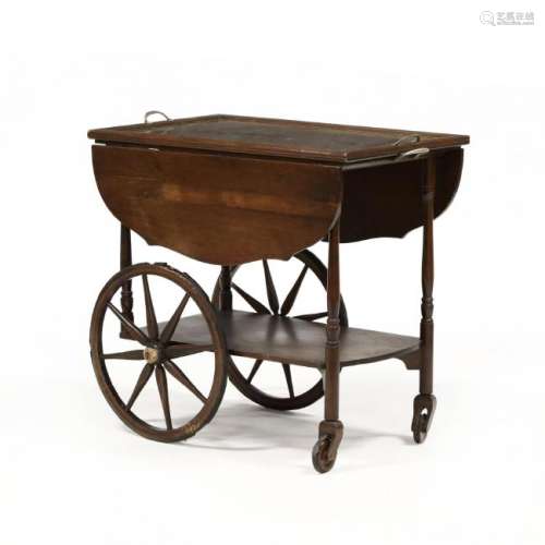 Vintage Walnut Tea Cart