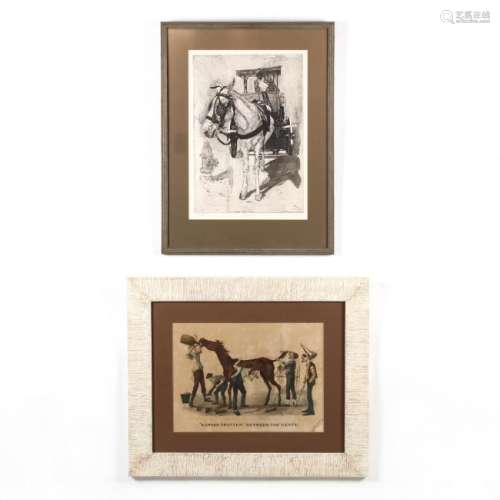 Two Horse-Related Prints