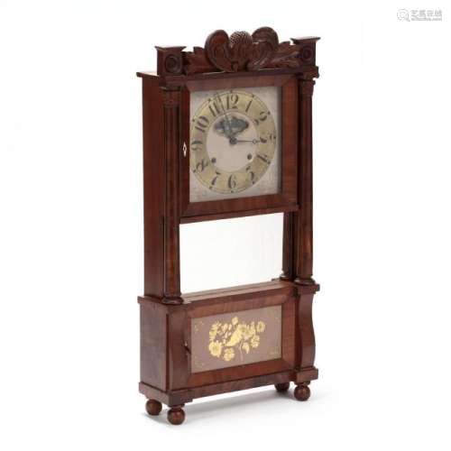 C. Ives, Federal Mahogany Mantel Clock
