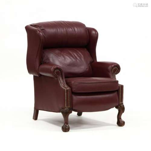 Bradington Young, Chippendale Style Leather Recliner