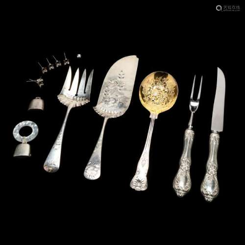 A Group of Sterling Silver & Silverplate Flatware