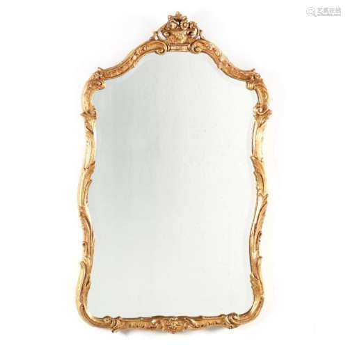 Italianate Rococo Style Carved and Gilt Mirror