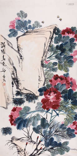 娄师白 满园春色 纸本设色镜芯