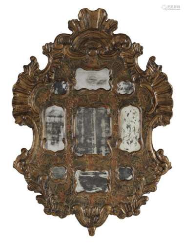 Unusual Giltwood Mirror in the Baroque Taste