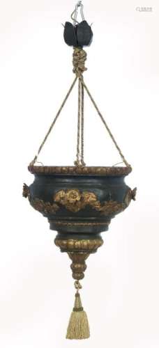 Unusual Baroque-Style Parcel-Gilt Hanging Vessel