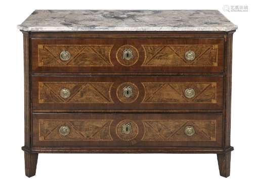 Fine French Neoclassical Marble-Top Commode