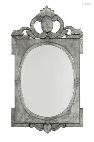 Venetian Engraved Glass Mirror