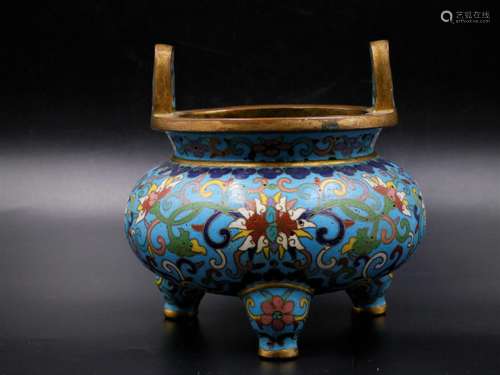 A Chinese Cloisonne Incense Burner