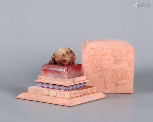 A Chinese Carved ShouShan Stone Seal