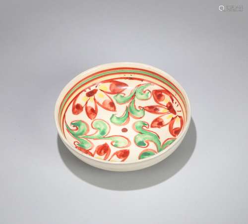 A Chinese Cizhou Red and Green Porcelain Brush Washer