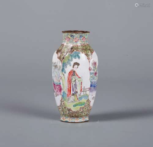 A Chinese Bronze Enamel Vase