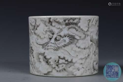 A Chinese Famille-Rose Porcelain Brush Pot