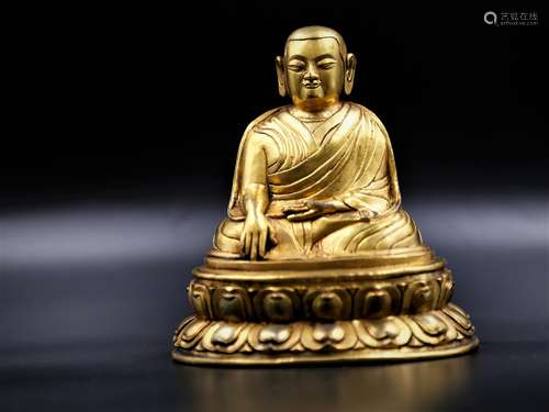 A Chinese Gilt Bronze Buddha