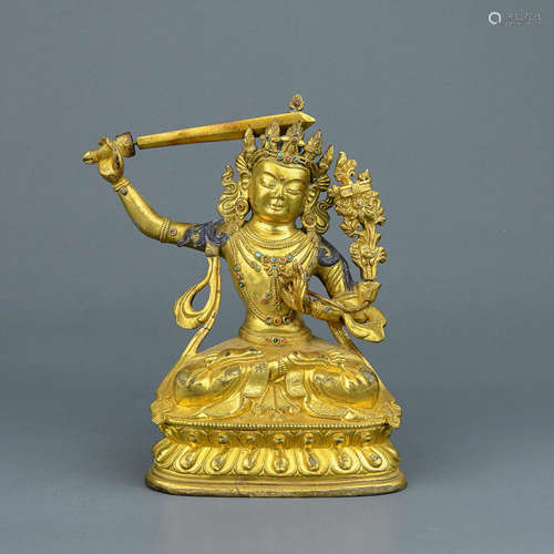 A Chinese Gilt Bronze Buddha