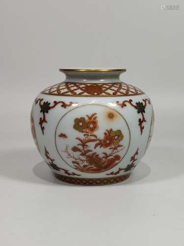 A Chinese Iron-Red Glazed Porcelain Jar