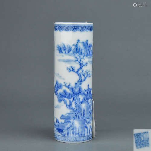 A Chinese Blue and White Porcelain Incense Drum