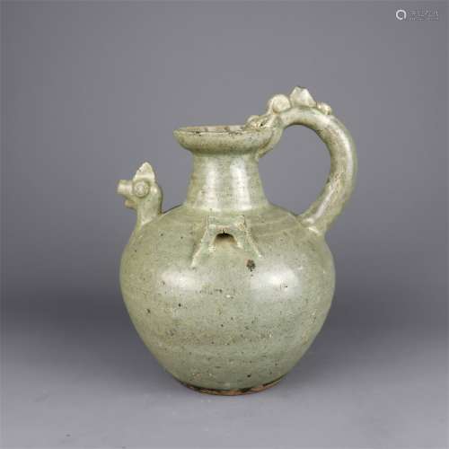 A Chinese Celadon Porcelain Wine Pot