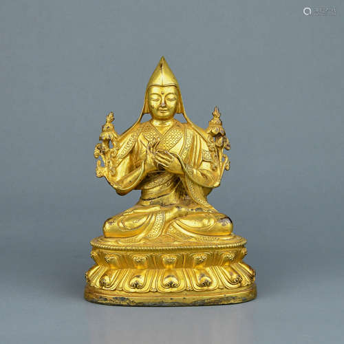 A Chinese Gilt Bronze Buddha