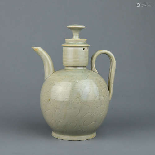A Chinese Celadon Porcelain Wine Pot