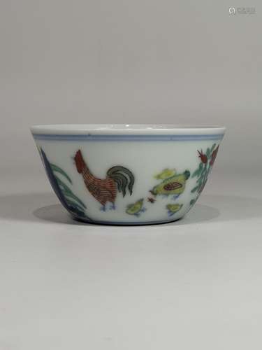 A Chinese Dou-Cai Porcelain Cup