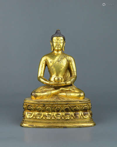 A Chinese Gilt Bronze Buddha