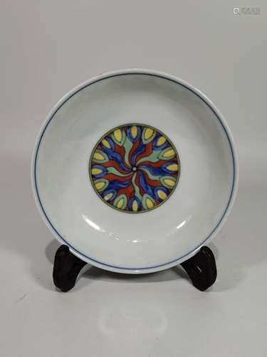 A Chinese Dou-Cai Porcelain Plate