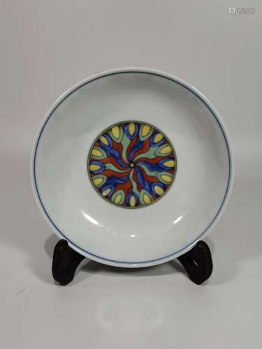 A Chinese Dou-Cai Porcelain Plate