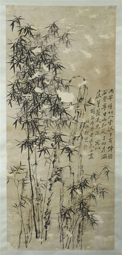 CHINESE SCROLL PAINTING OF BAMBOO