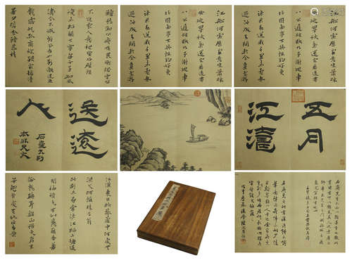 A BOOK OF CHINESE ALBUM CALLIGRAPHY ON PAPER