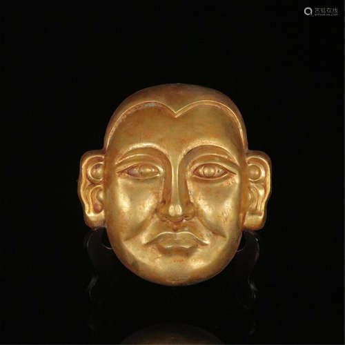 CHINESE GOLD MASK LIAO DYNASTY