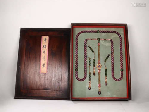 CHINESE RUBY BEAD CHAOZHU COURT NECKLACE