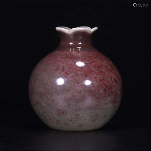 CHINESE PORCELAIN RED GLAZE WATER JAR