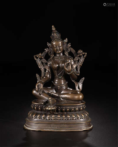 TIBETAN BRONZE SEATED TARA