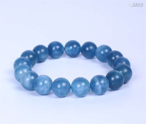 CHINESE TURMALINE BEAD BRACELET