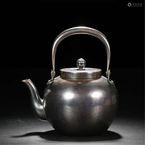 JAPANESE SILVER TEA POT